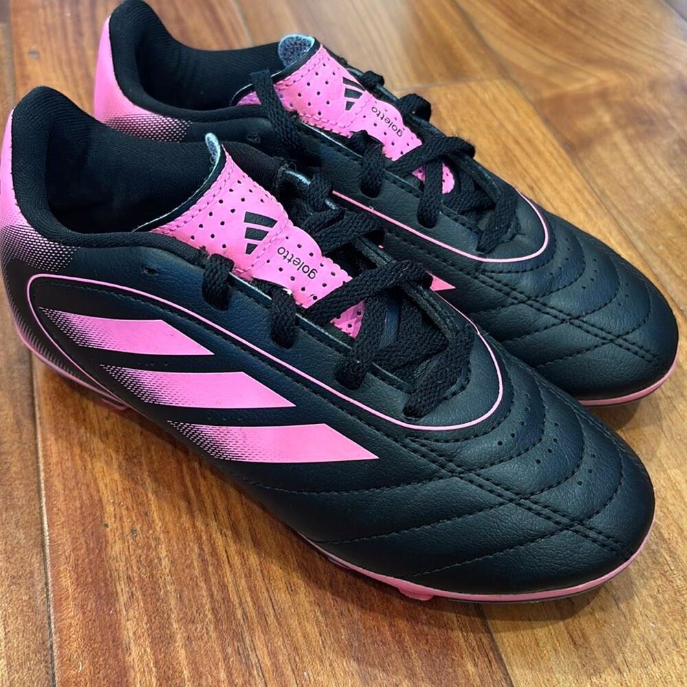 Adidas Goletto Kids Soccer Cleats Black Pink Youth Size 2